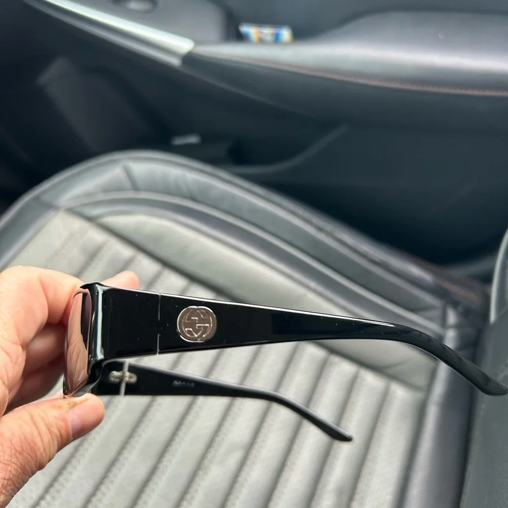 GUCCI Sunglasses GG1482/S 807 55□14 125 Interlocking G Black no case - Picture 3 of 8